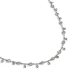 Colgante extralargo "Shiny Drops" de oro blanco y diamantes en chatón