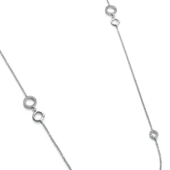 Colgante "GeometriCh" extralargo de oro blanco con diamantes