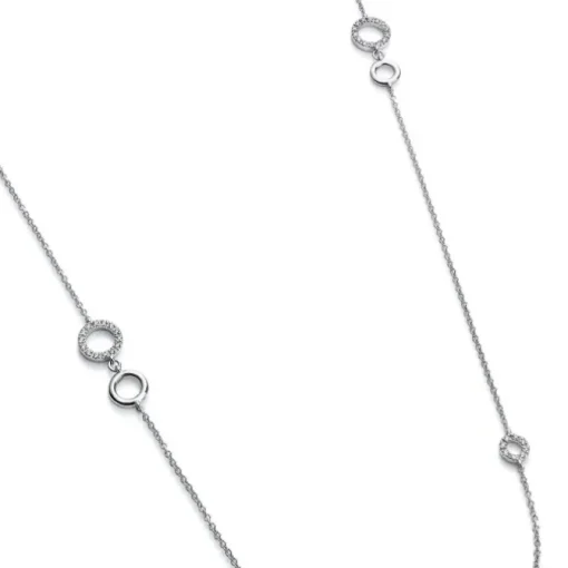 Colgante "GeometriCh" extralargo de oro blanco con diamantes