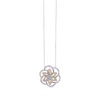 Colgante "Hypnose" de oro blanco y oro rosa con diamantes en forma de flor