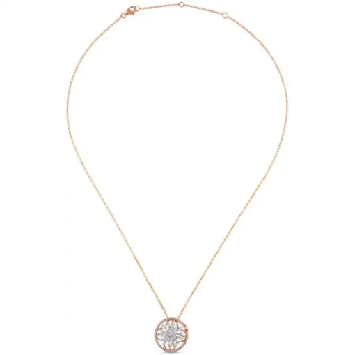 Colgante "Hypnose" de oro blanco y oro rosa con diamantes