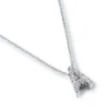 Colgante letra "A" de oro blanco con diamantes