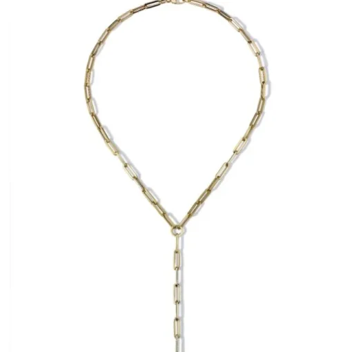 Colgante "Link" de eslabones de oro amarillo con diamantes