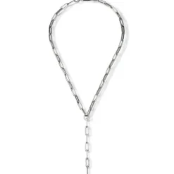 Colgante "Link" de eslabones de oro blanco con diamantes