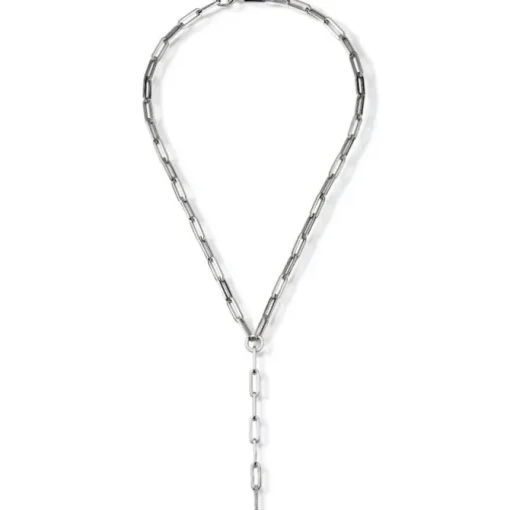 Colgante "Link" de eslabones de oro blanco con diamantes