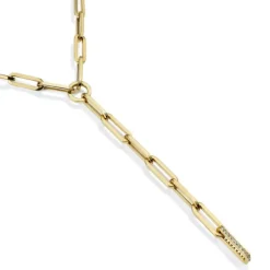 Colgante "Link" de eslabones de oro amarillo con diamantes