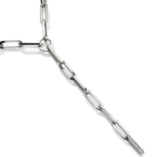 Colgante "Link" de eslabones de oro blanco con diamantes