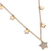 Colgante "Magic Stars" de oro rosacon estrellas y diamantes