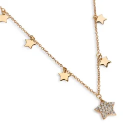 Colgante "Magic Stars" de oro rosacon estrellas y diamantes