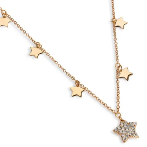 Colgante "Magic Stars" de oro rosacon estrellas y diamantes