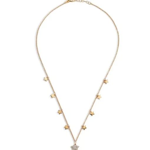 Colgante "Magic Stars" de oro rosacon estrellas y diamantes
