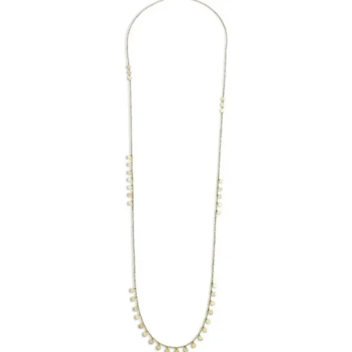 Colgante monedas extralargo de oro amarillo con diamantes