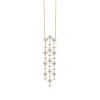 Colgante "Pensamiento" de oro rosa de diamantes con tres hileras