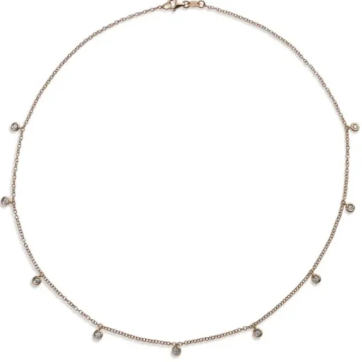 Colgante "Shiny Drops" oro rosa con diamantes al aire en chatón