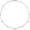 Colgante "Shiny Drops" oro rosa con 3 diamantes al aire en chatón