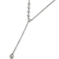 Colgante "Shiny Drops" oro blanco con diamantes en chatón