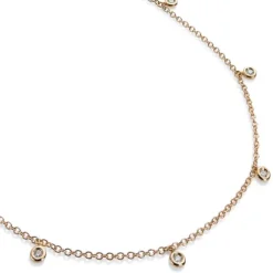 Colgante "Shiny Drops" oro rosa con diamantes al aire en chatón