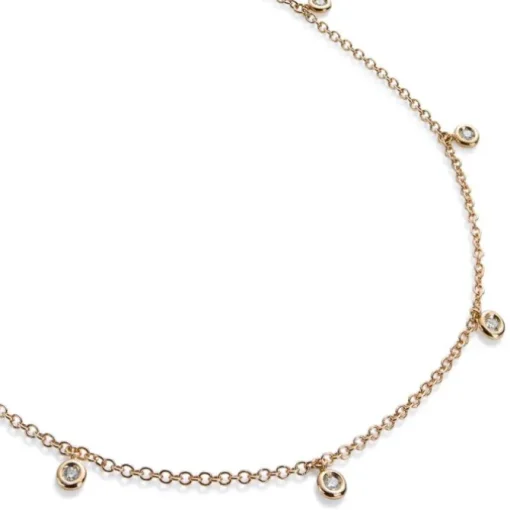 Colgante "Shiny Drops" oro rosa con diamantes al aire en chatón