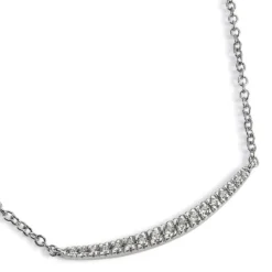 Colgante "Smile" de oro blanco con diamantes