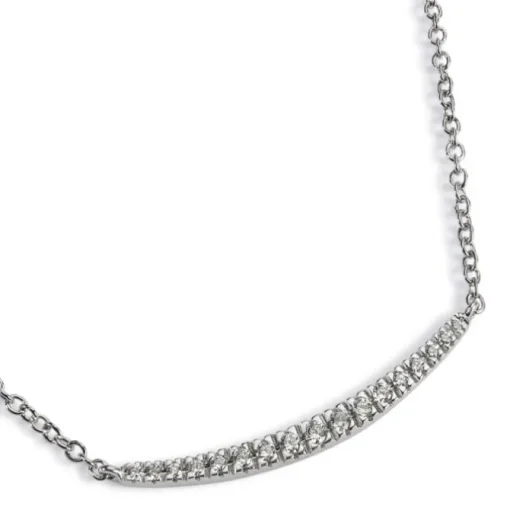 Colgante "Smile" de oro blanco con diamantes