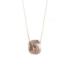 Collar Damiani D.Icon de cerámica capuchino, oro rosa y diamante