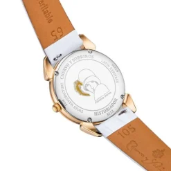 Cuervo y Sobrinos Historiador Primera Dama dorado esfera blanca correa 36mm