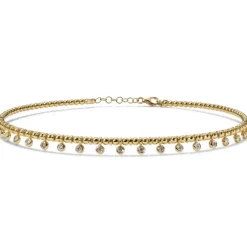 Gargantilla choker "Bubbles" de oro amarillo con diamantes