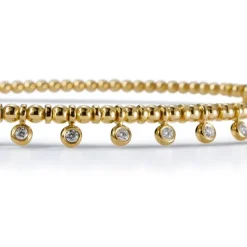 Gargantilla choker "Bubbles" de oro amarillo con diamantes