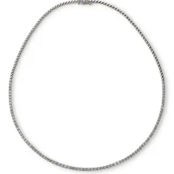 Gargantilla Riviere de oro blanco con diamantes en garra