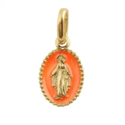 gigiClozeau charm virgen oro amarillo naranja