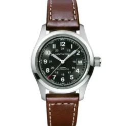 Hamilton Khaki Field Auto Acero 38 mm Correa marrón