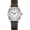 Hamilton Khaki Field Expedition Auto blanco correa marrón 41mm