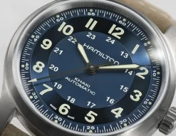 Hamilton Khaki Field Titanium 42mm Esfera Azul Auto
