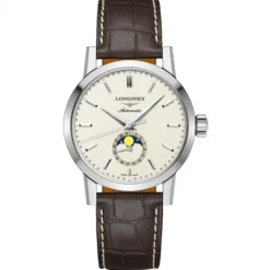 Longines 1832 40mm acero y piel y fase lunar