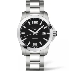 Longines Conquest Acero 41 mm Cuarzo Negro