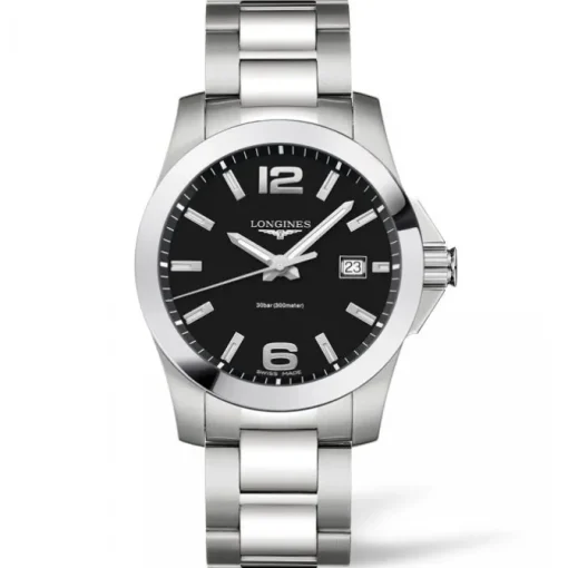 Longines Conquest Acero 41 mm Cuarzo Negro
