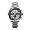 Longines Conquest Cronógrafo esfera blanca bisel verde 42mm