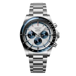 Longines Conquest Cronógrafo esfera blanca 42mm