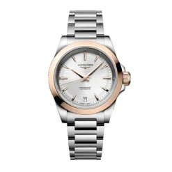Longines Conquest Esfera Plateada 34mm