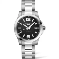 Longines Conquest 39mm esfera negra