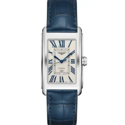 Longines Dolce Vita acero correa de cocodrilo azul
