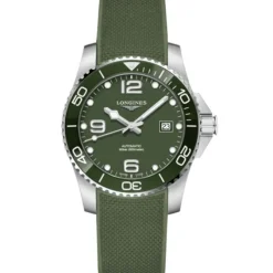 Longines Hydroconquest 43 mm esfera verde caucho