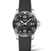 Longines Hydroconquest 39mm Acero Esfera Negra Caucho