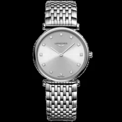 Longines La Grande Classique 30mm plateado y diamantes