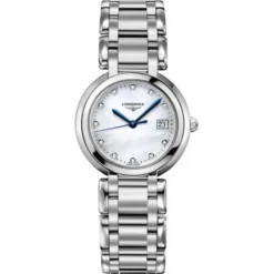 Longines PrimaLuna 30mm esfera nácar con índices de brillantes