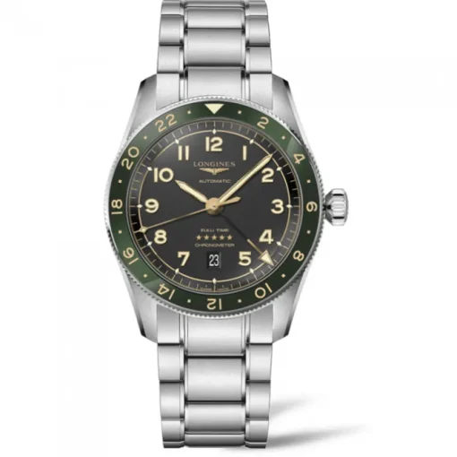 Longines Spirit Zulu Time 42mm Acero Esfera Antracita