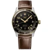 Longines Spirit Zulu Time negro y dorado con correa 42mm