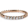 Media alianza "Bubbles" de oro rosa con diamantes