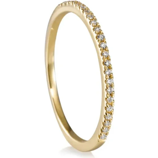 Media alianza de oro amarillo con diamantes