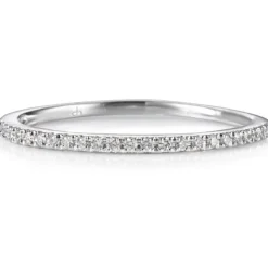 Media alianza de oro blanco con diamantes